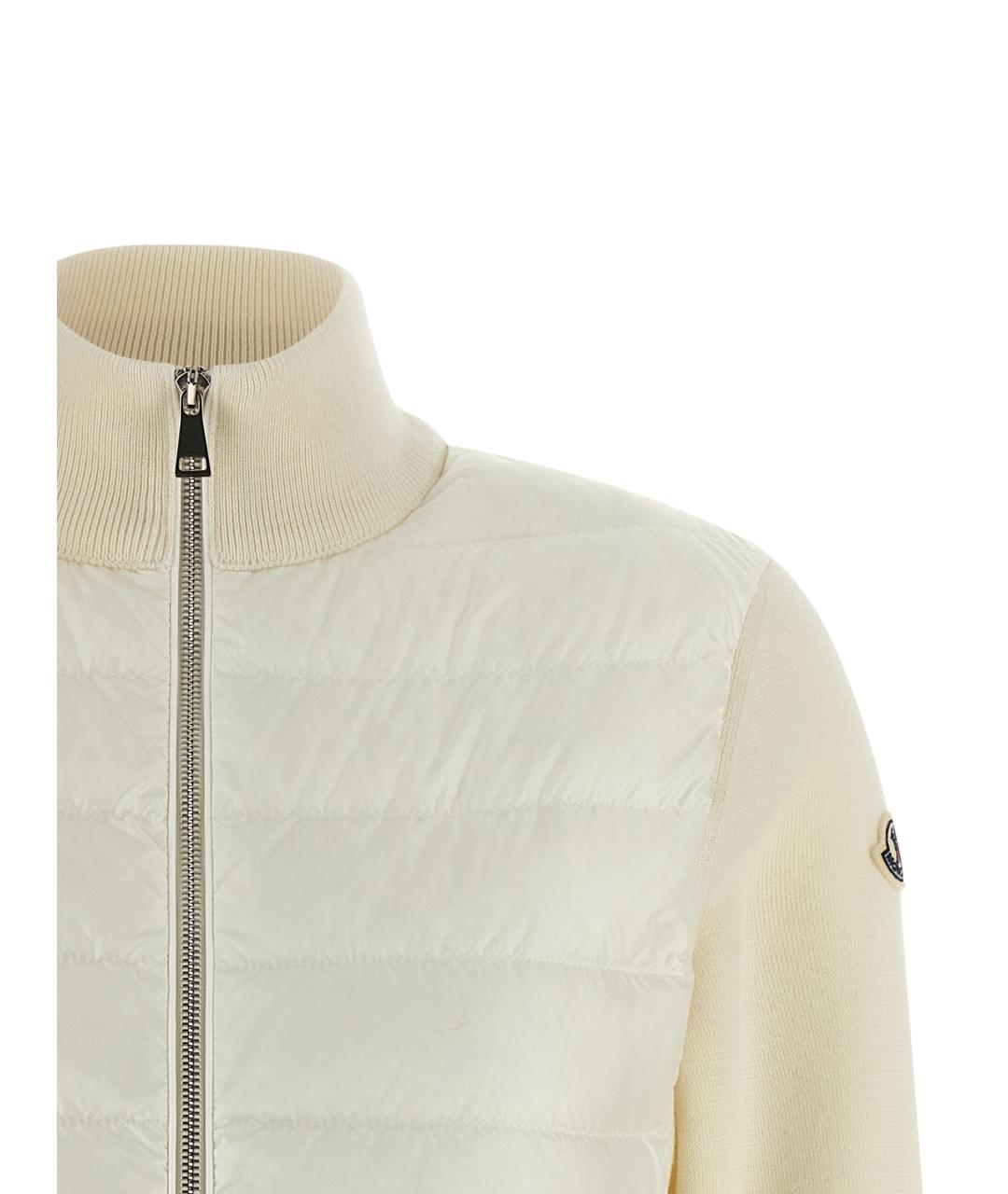 MONCLER Белый шерстяной кардиган, фото 3