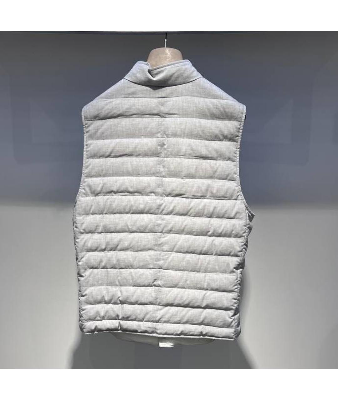 BRUNELLO CUCINELLI Серый хлопковый жилет, фото 2