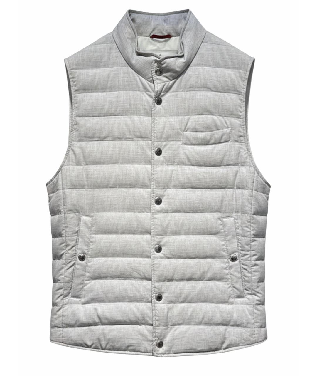 BRUNELLO CUCINELLI Серый хлопковый жилет, фото 1