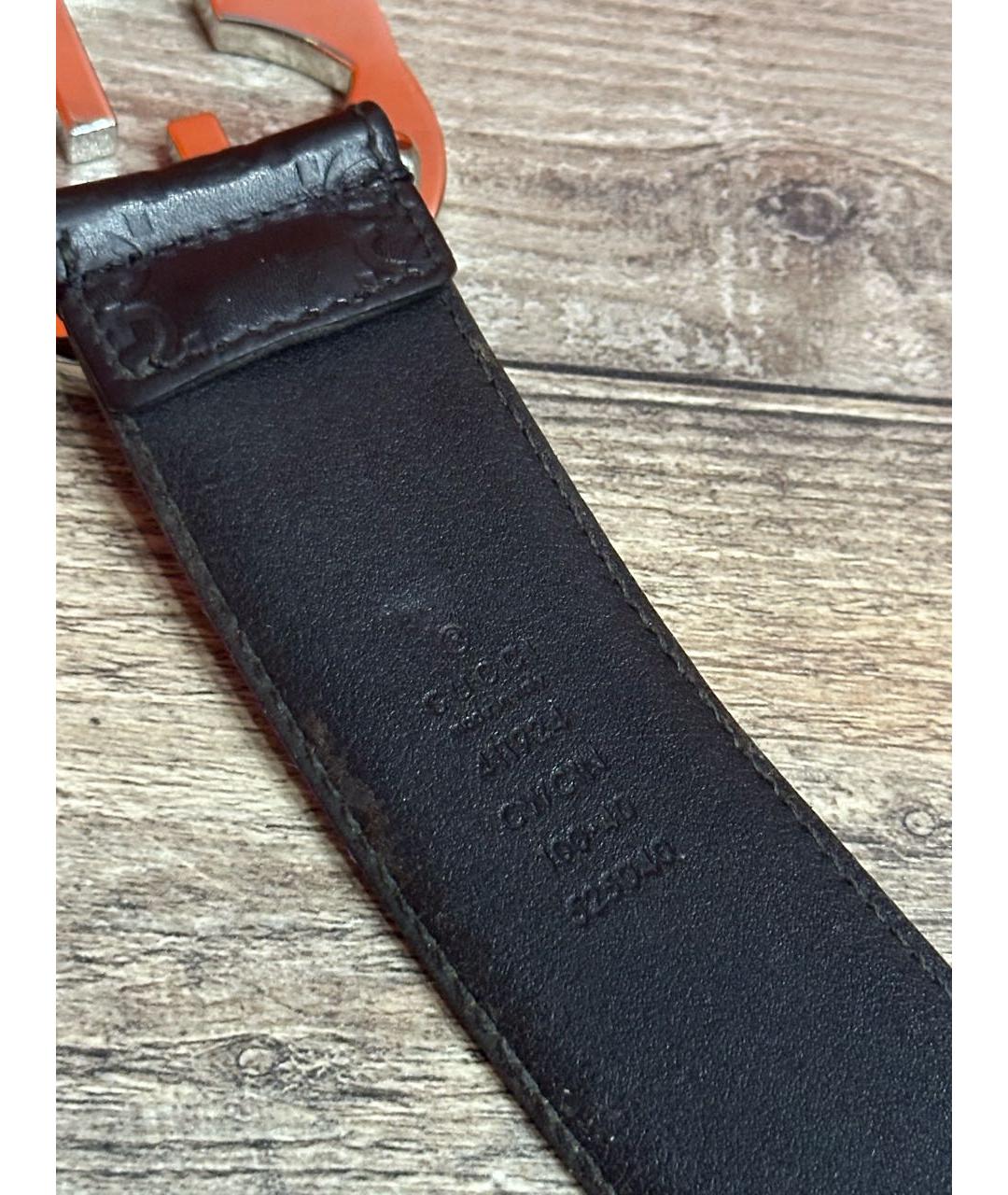 GUCCI Черный кожаный ремень, фото 8