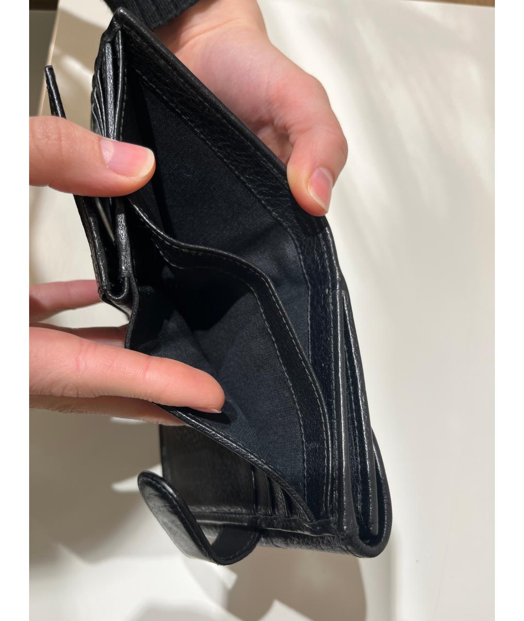 CHRISTIAN DIOR Черный кожаный кошелек, фото 4