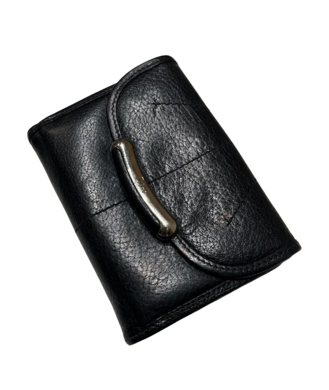 CHRISTIAN DIOR Черный кожаный кошелек, фото 1