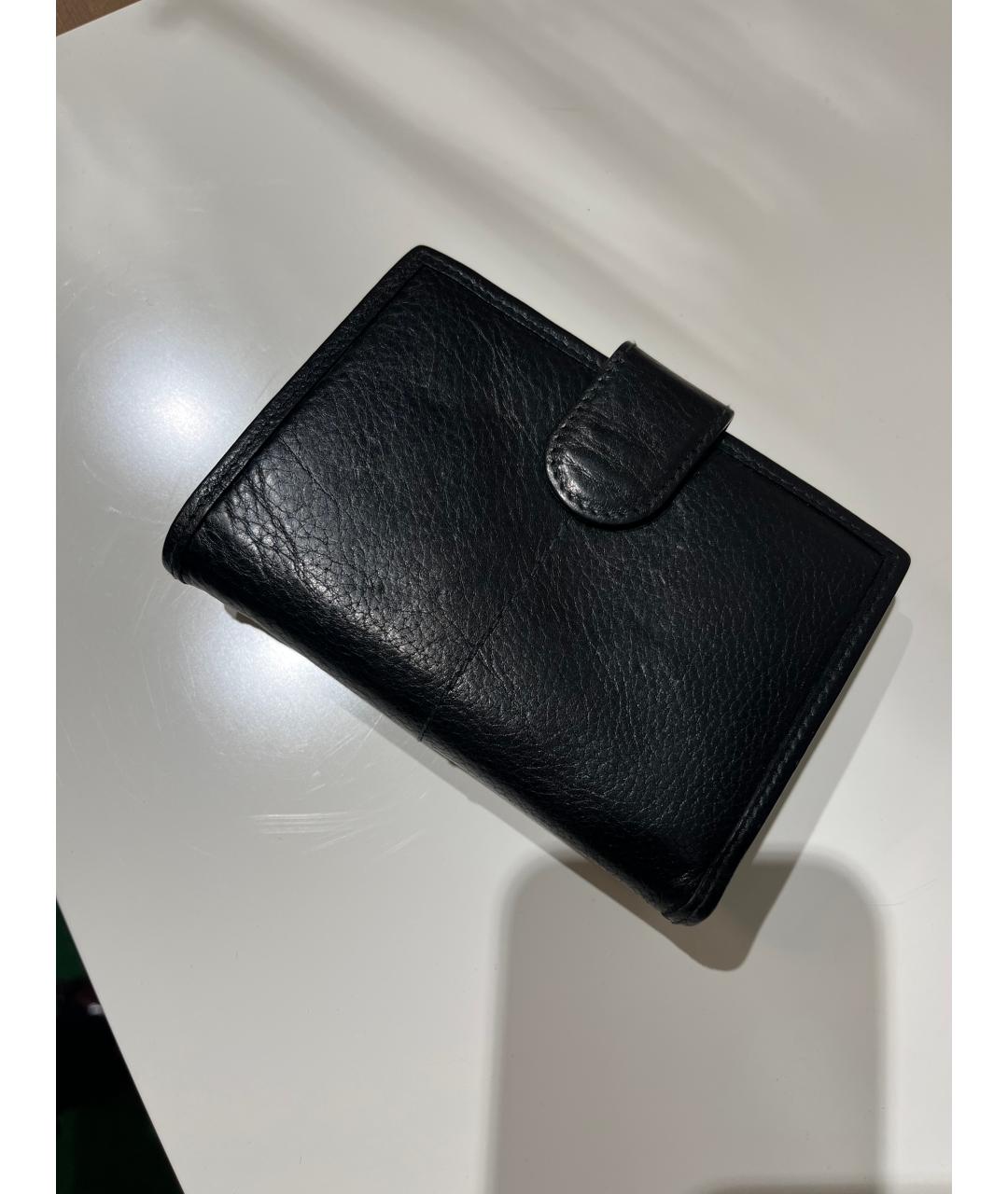 CHRISTIAN DIOR Черный кожаный кошелек, фото 3