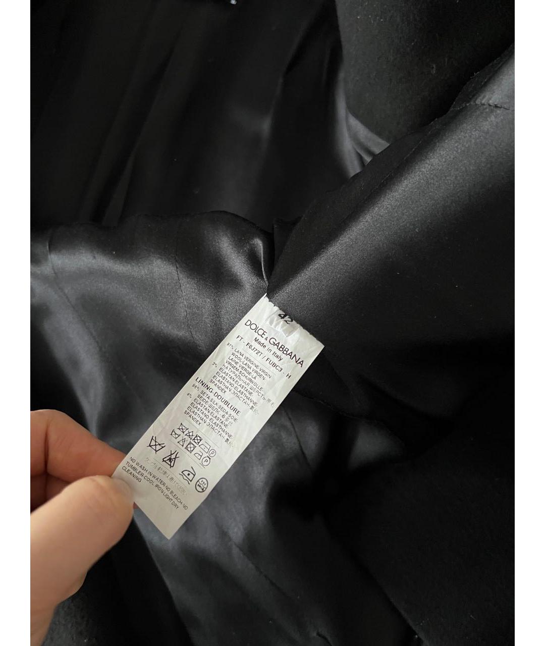 DOLCE&GABBANA Черное пальто, фото 5