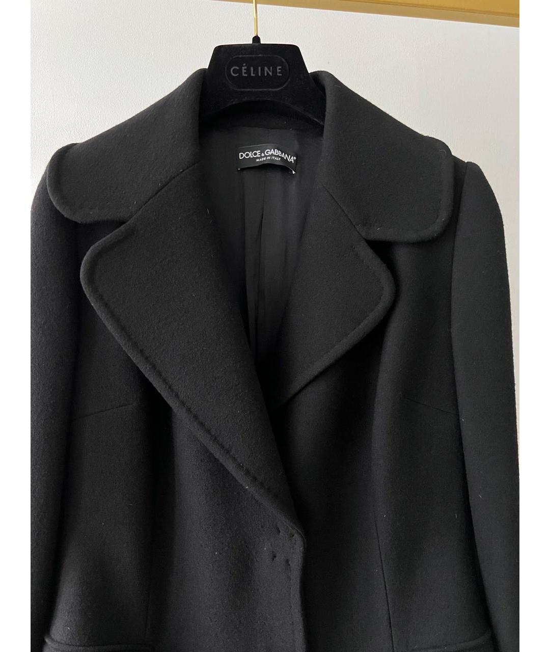 DOLCE&GABBANA Черное пальто, фото 2