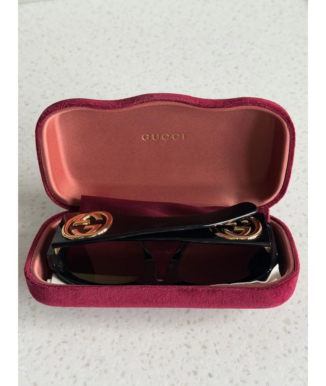 GUCCI Черные пластиковые солнцезащитные очки, фото 6