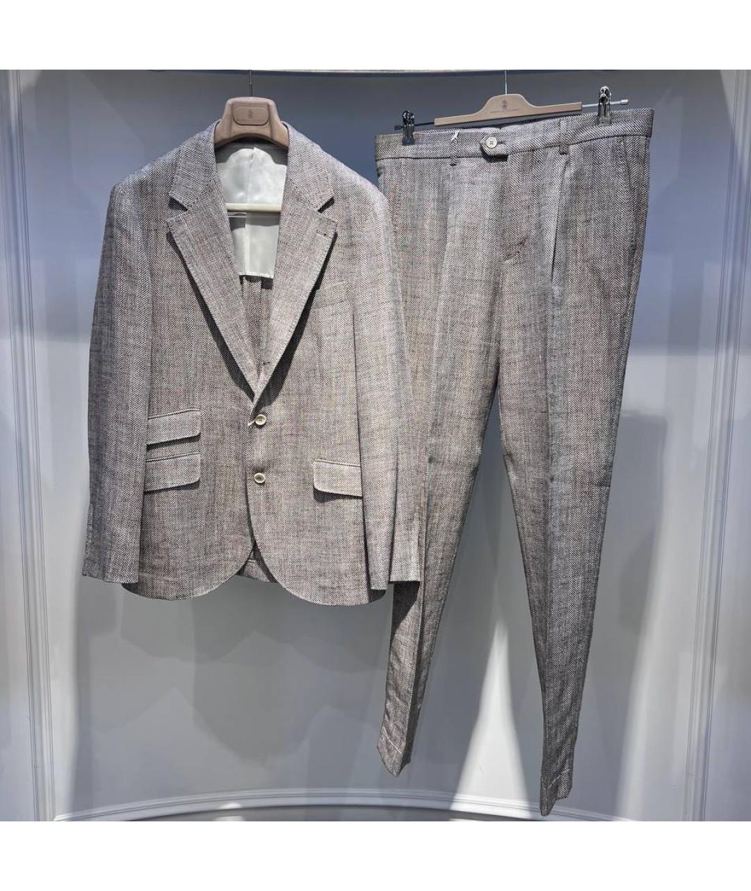 BRUNELLO CUCINELLI Бежевый повседневный костюм, фото 3