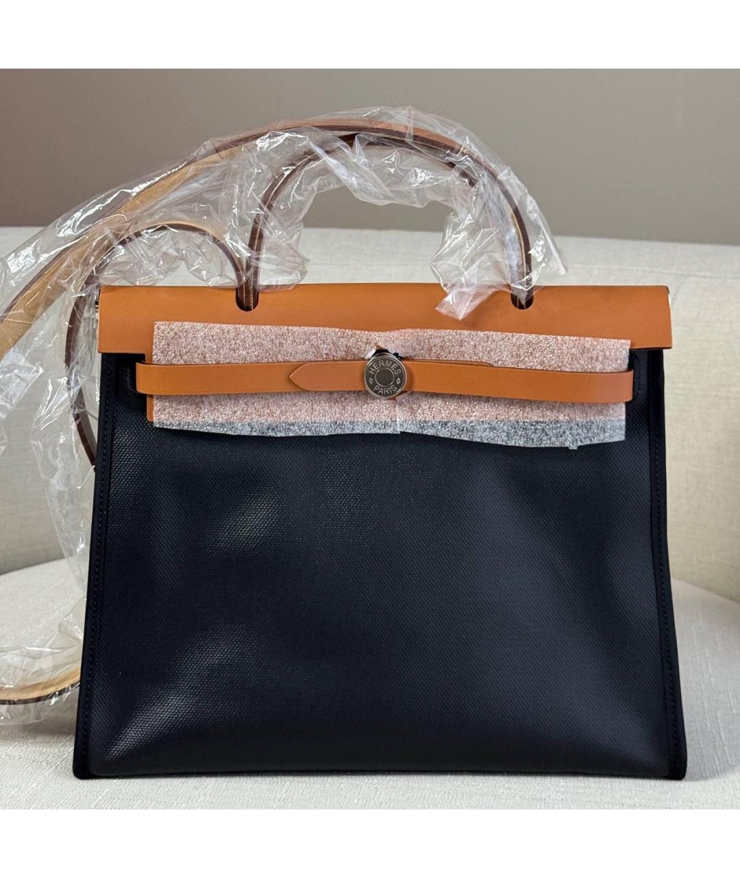 HERMES Черная сумка с короткими ручками, фото 3