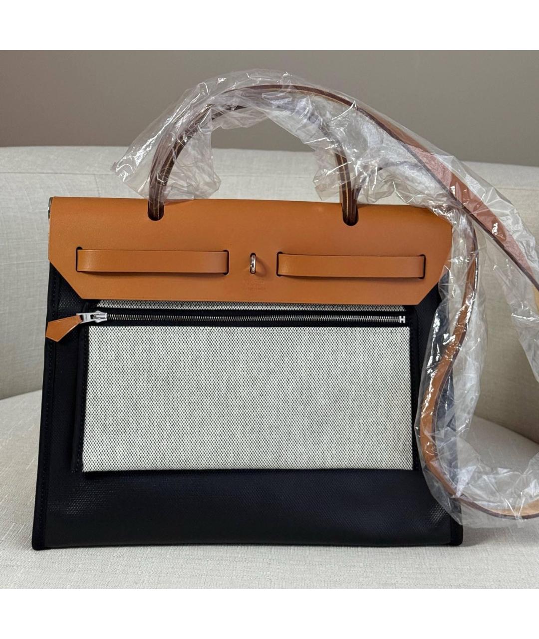 HERMES Черная сумка с короткими ручками, фото 2