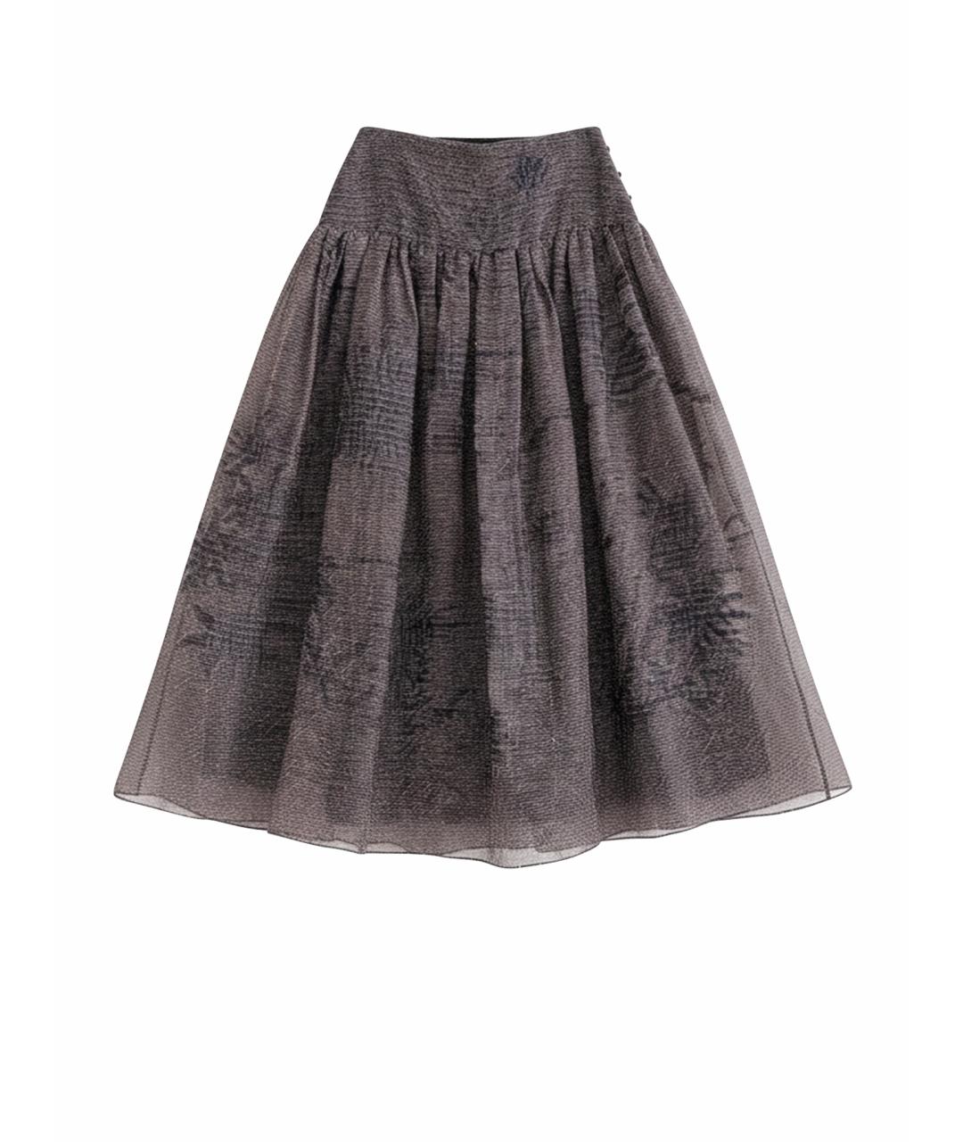 CHRISTIAN DIOR Коричневая юбка макси, фото 1