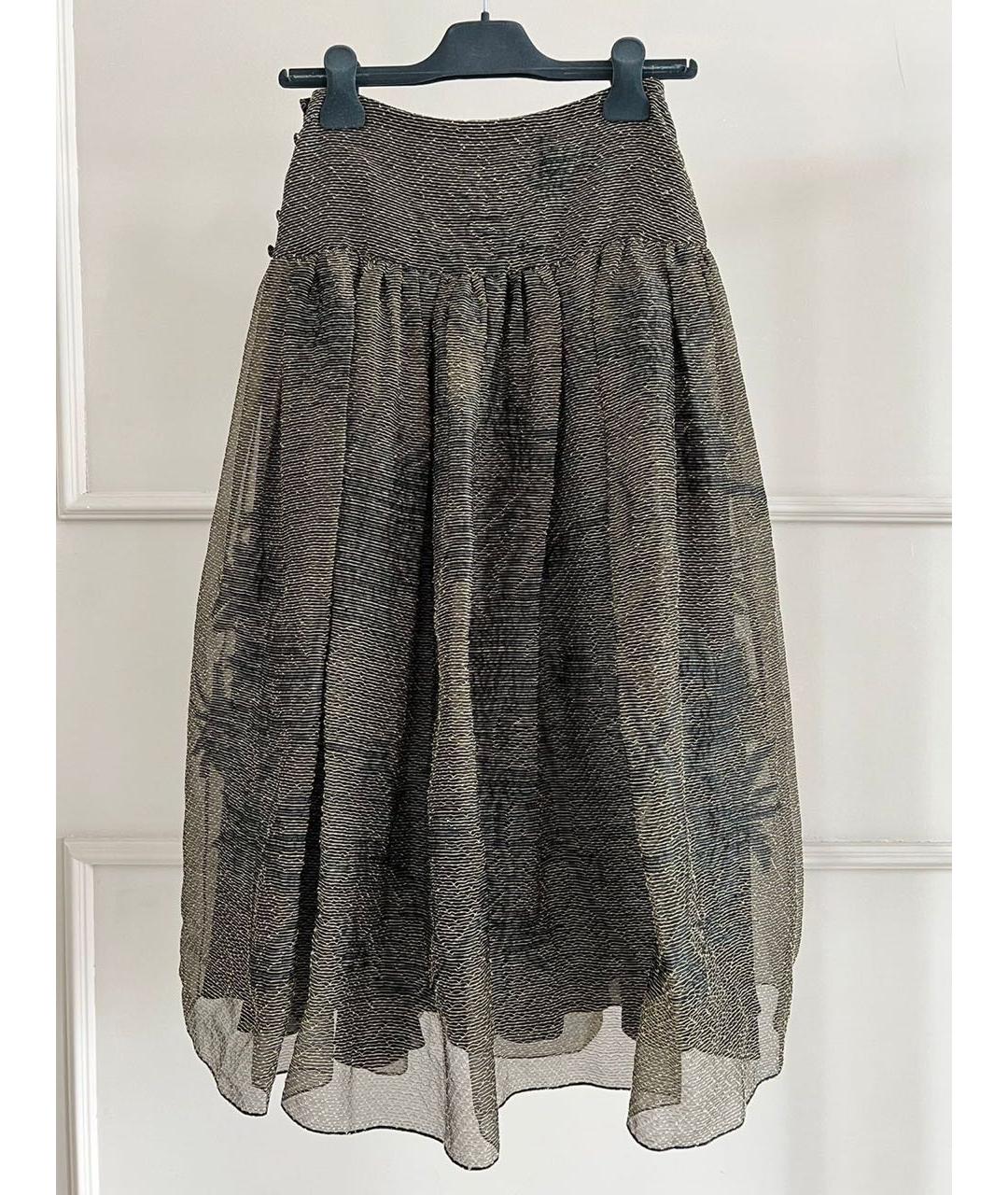 CHRISTIAN DIOR Коричневая юбка макси, фото 2