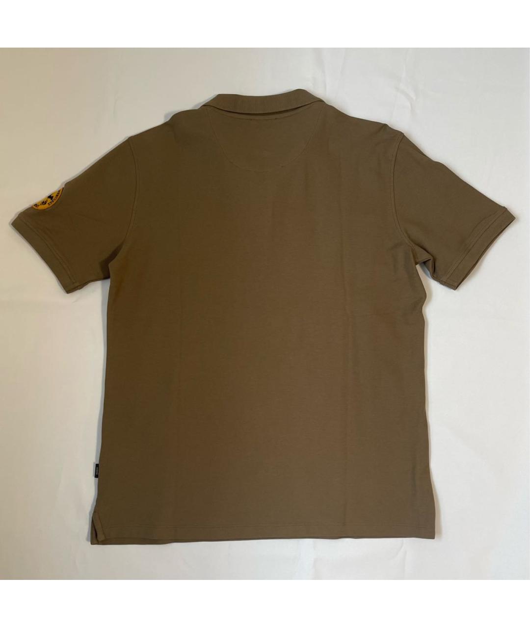 ICEBERG Коричневое хлопковое поло с коротким рукавом, фото 2