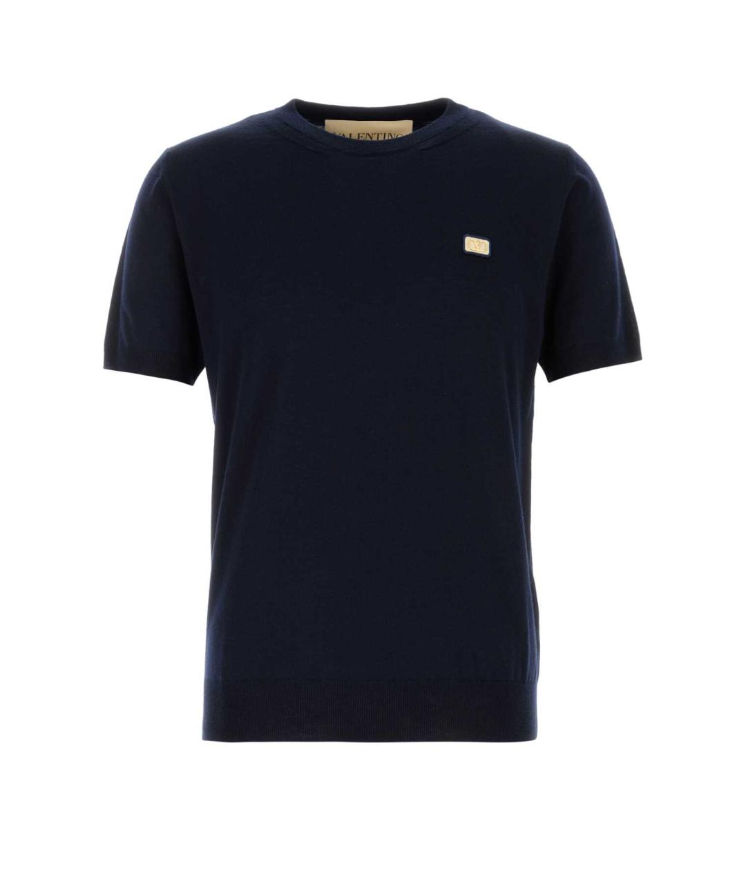 VALENTINO Темно-синий шерстяной джемпер / свитер, фото 1