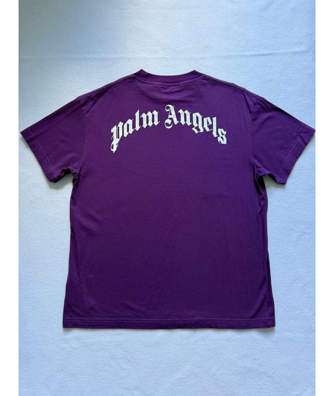 PALM ANGELS Фиолетовая хлопковая футболка, фото 3