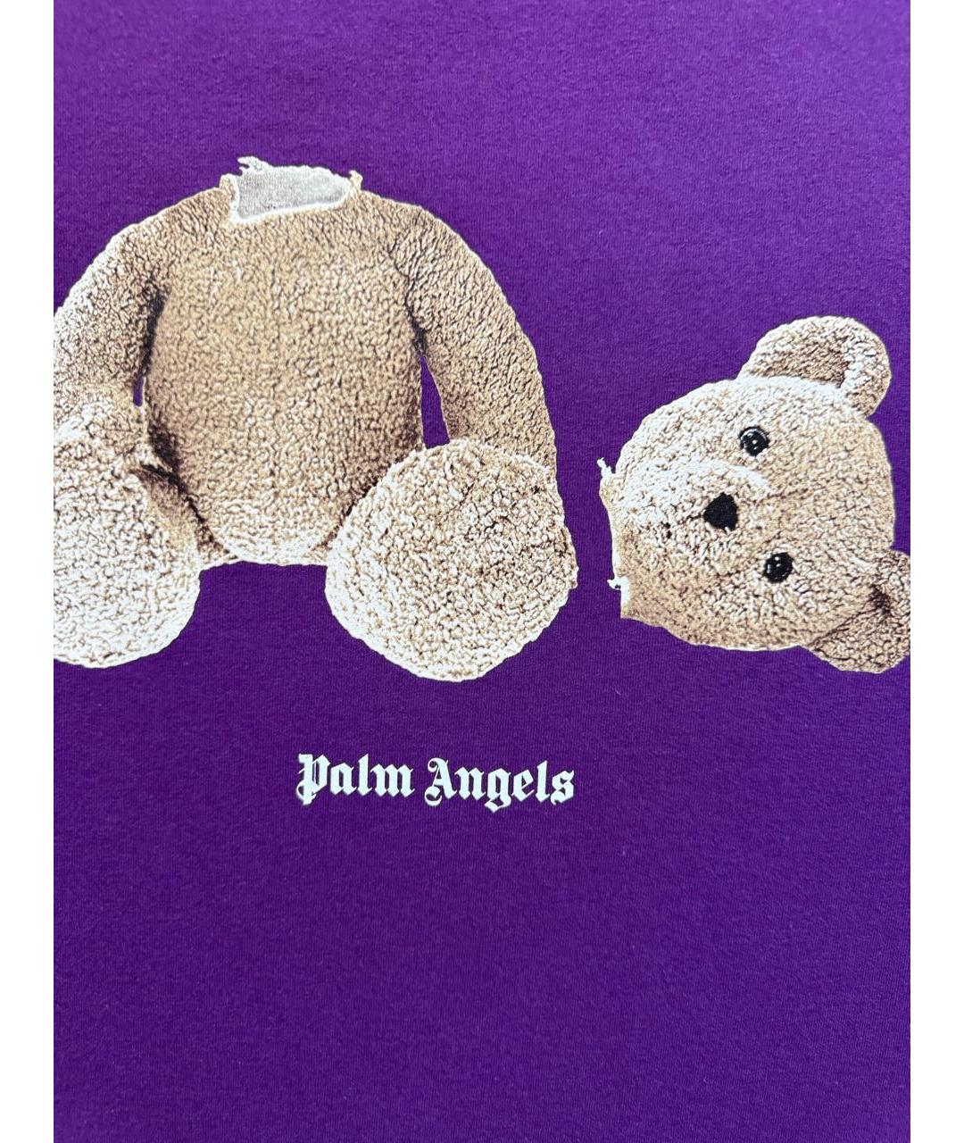 PALM ANGELS Фиолетовая хлопковая футболка, фото 4
