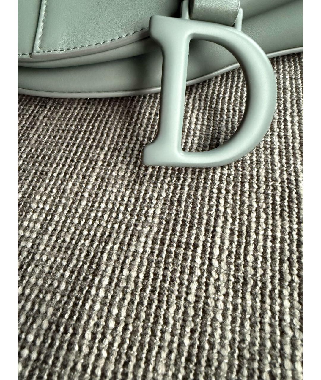 CHRISTIAN DIOR Серая кожаная сумка с короткими ручками, фото 4