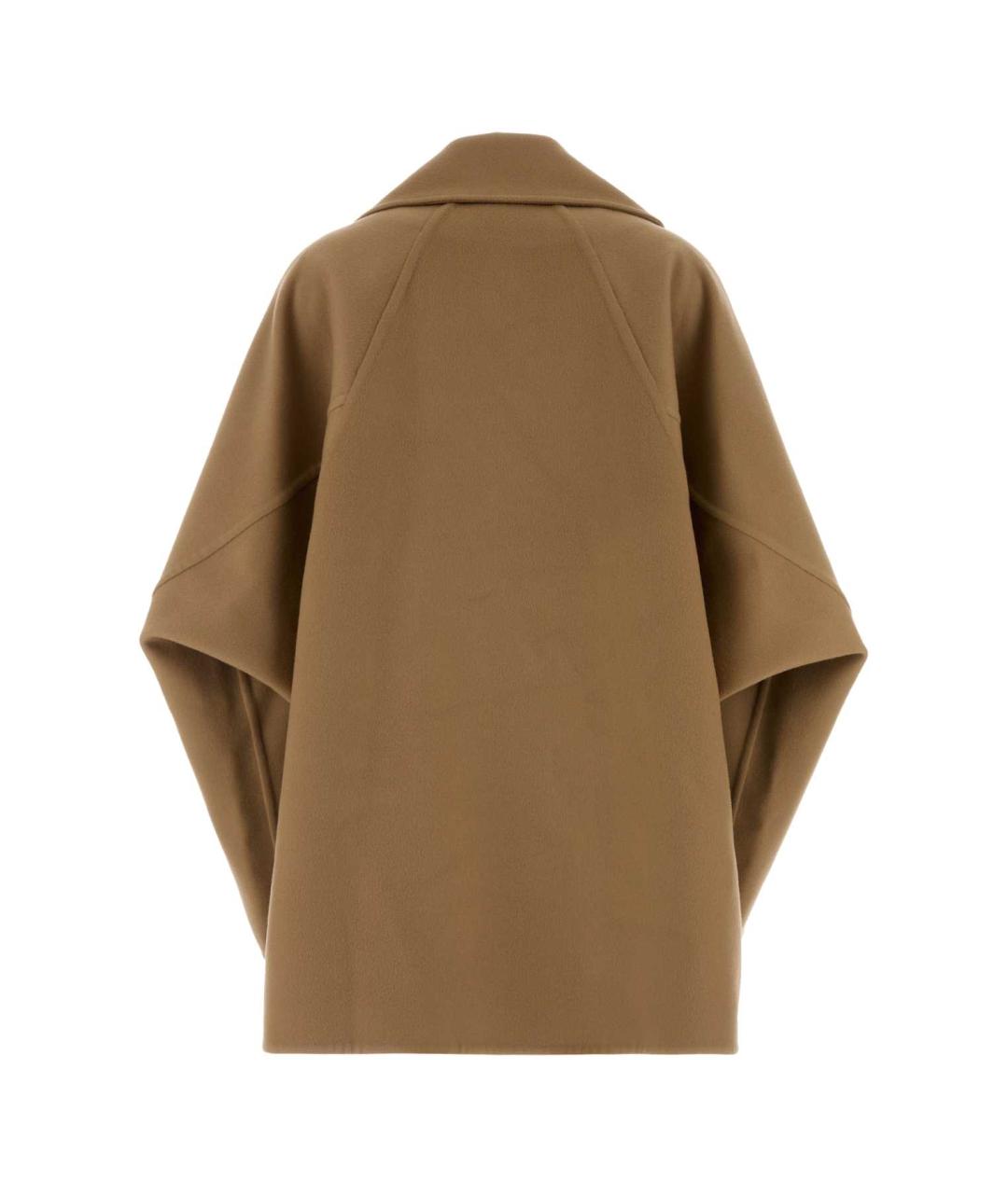 LOEWE Коричневое шерстяное пальто, фото 2