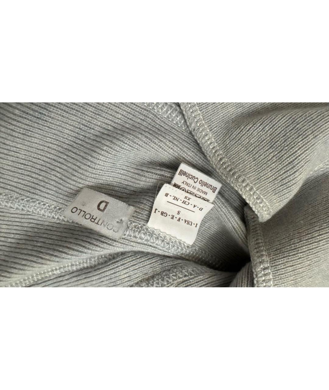 BRUNELLO CUCINELLI Серый кашемировый джемпер / свитер, фото 5
