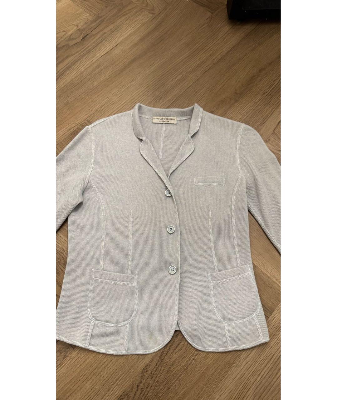 BRUNELLO CUCINELLI Серый кашемировый джемпер / свитер, фото 3