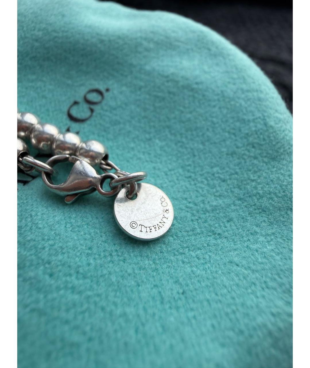 TIFFANY&CO Бордовый серебряный браслет, фото 6