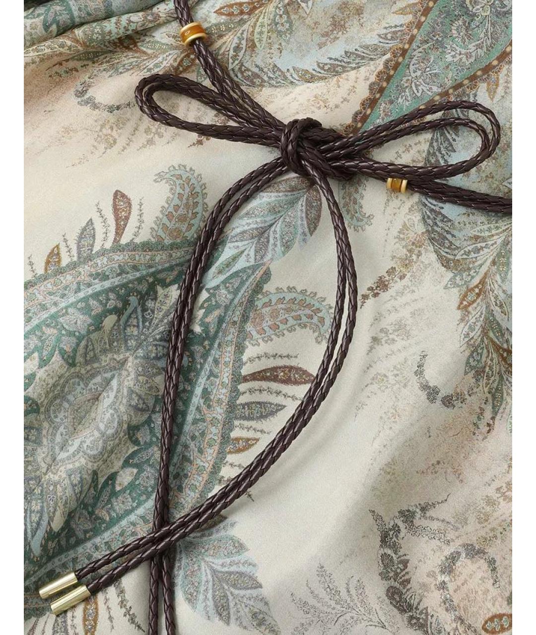 ZIMMERMANN Зеленые шелковое коктейльное платье, фото 4