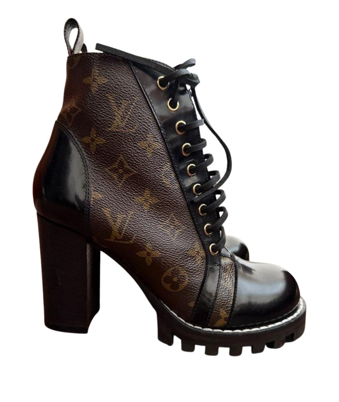 LOUIS VUITTON Коричневые ботильоны, фото 1