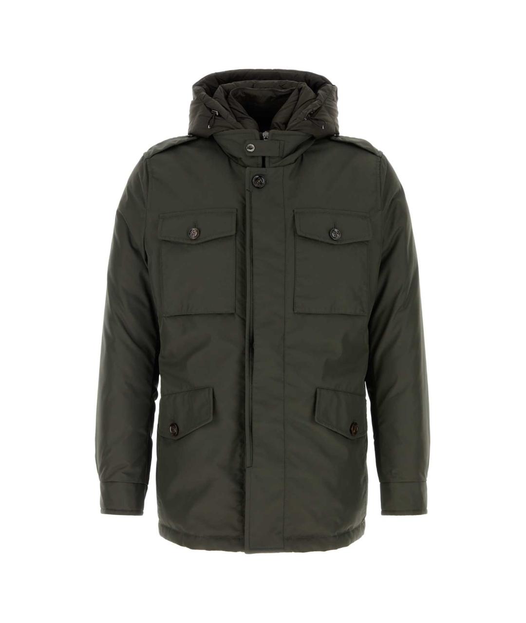 MOORER Зеленая полиэстеровая куртка, фото 1