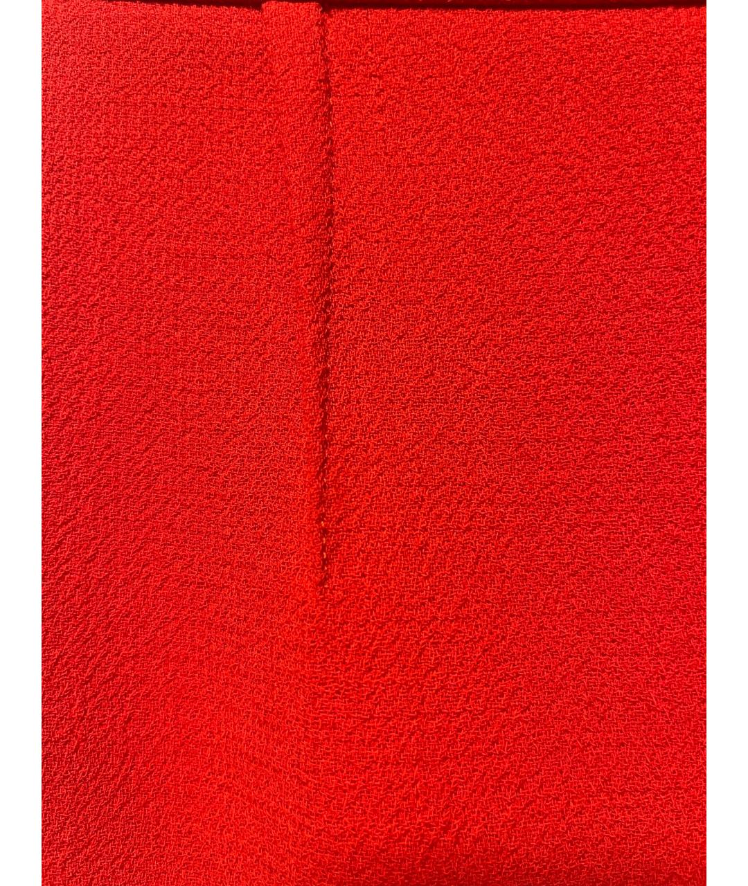 ROLAND MOURET Красная шерстяная юбка миди, фото 4