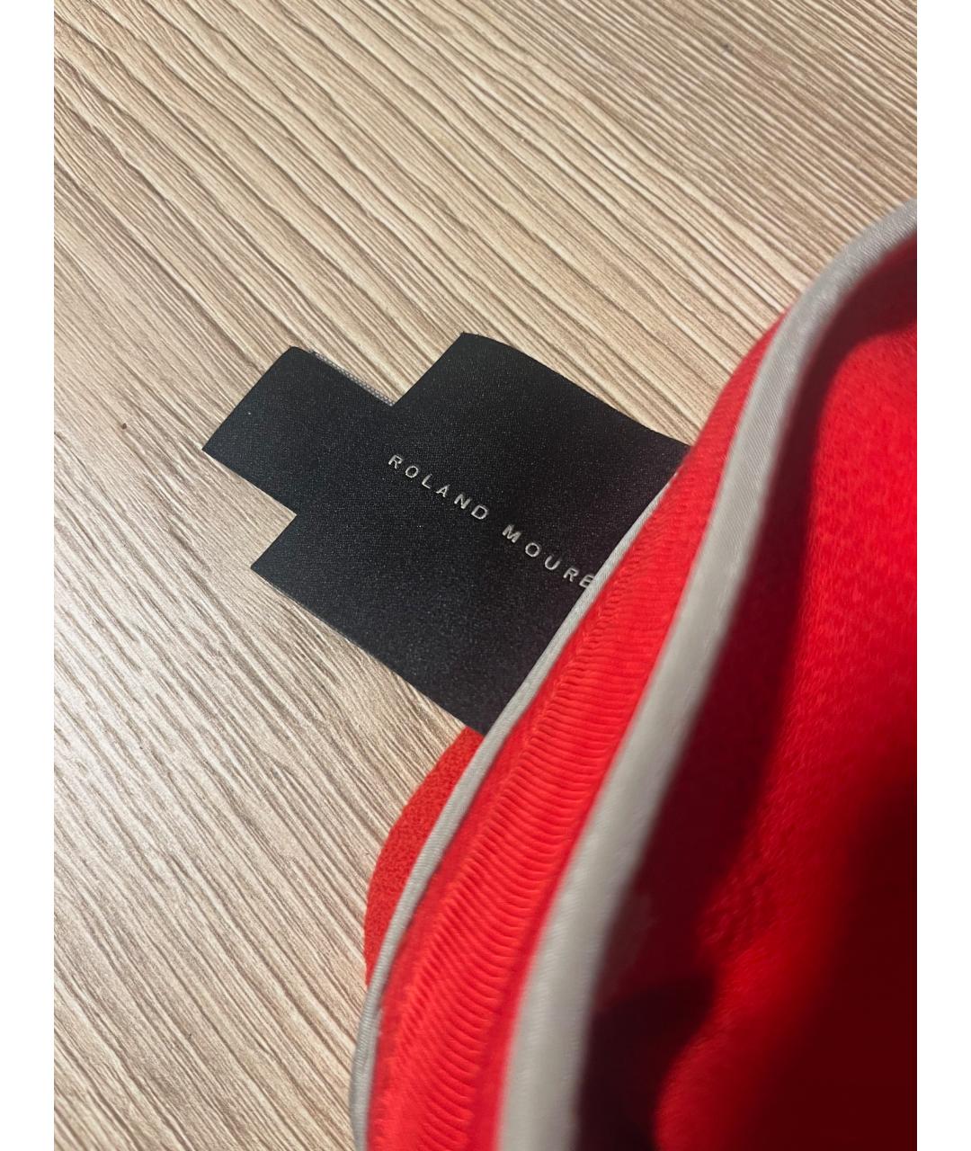 ROLAND MOURET Красная шерстяная юбка миди, фото 6