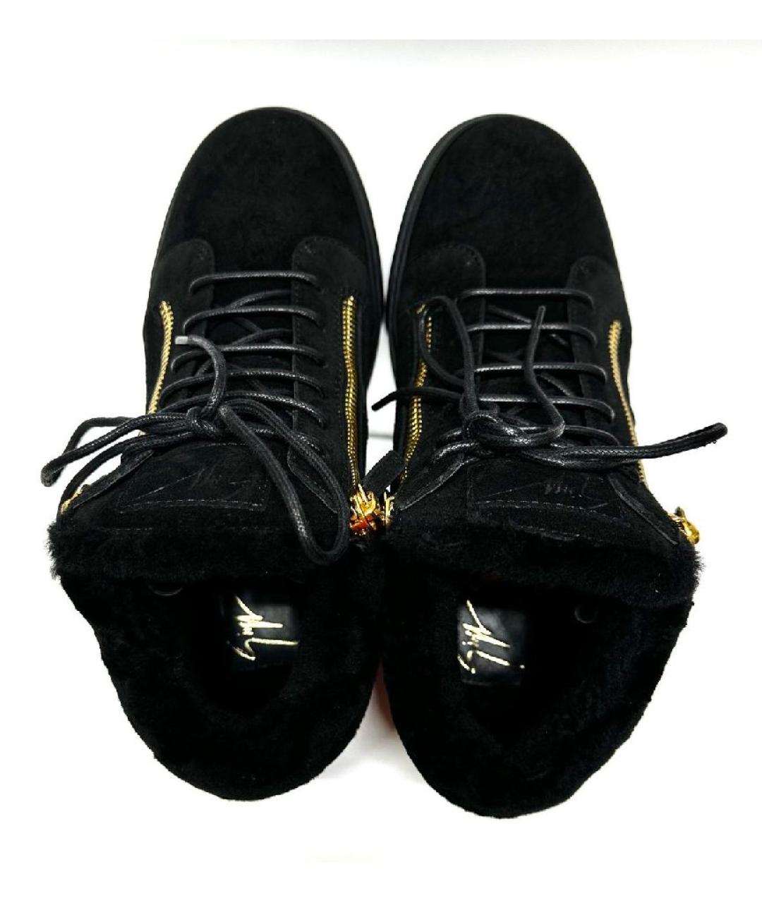 GIUSEPPE ZANOTTI DESIGN Черные замшевые высокие ботинки, фото 3