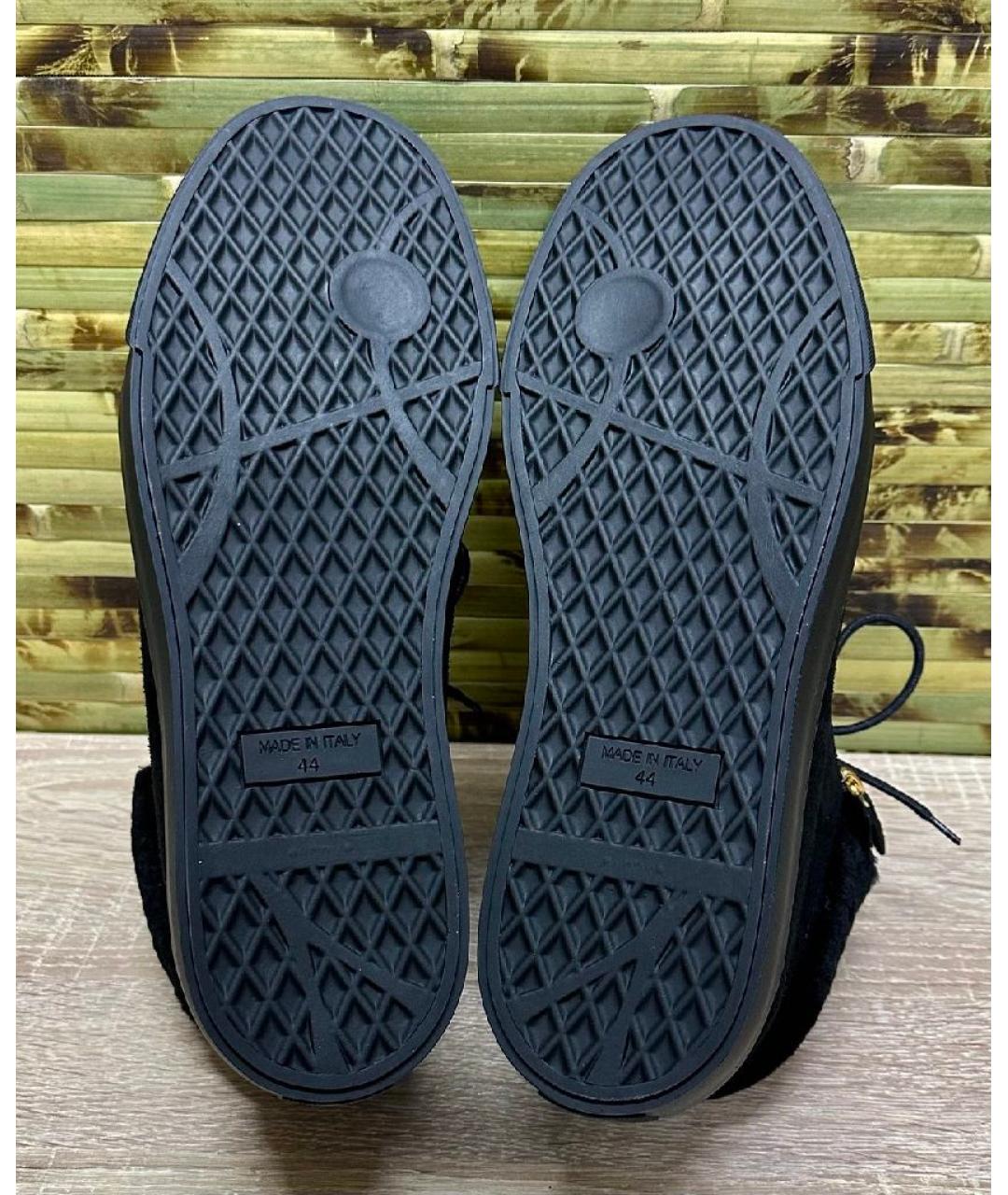 GIUSEPPE ZANOTTI DESIGN Черные замшевые высокие ботинки, фото 5