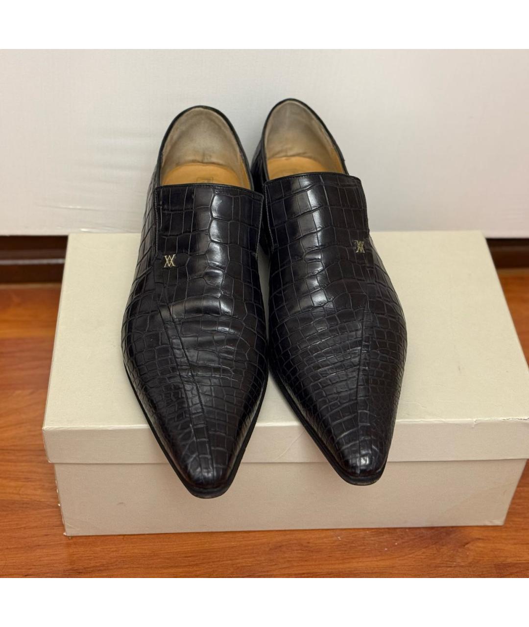 ARTIOLI Черные туфли из экзотической кожи, фото 5
