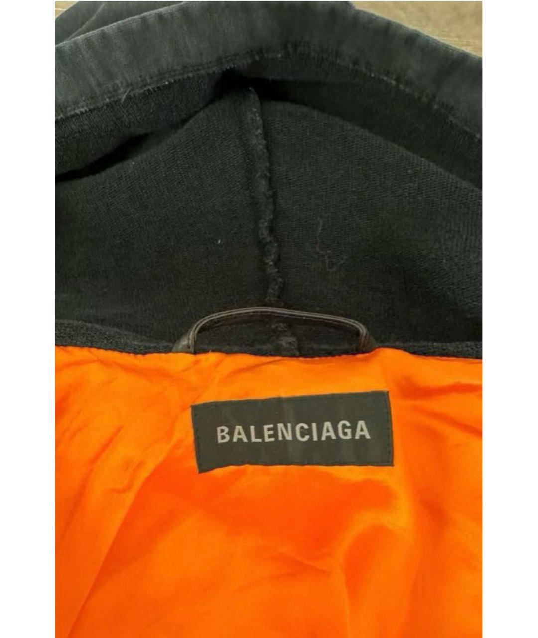 BALENCIAGA Черная кожаная куртка, фото 3