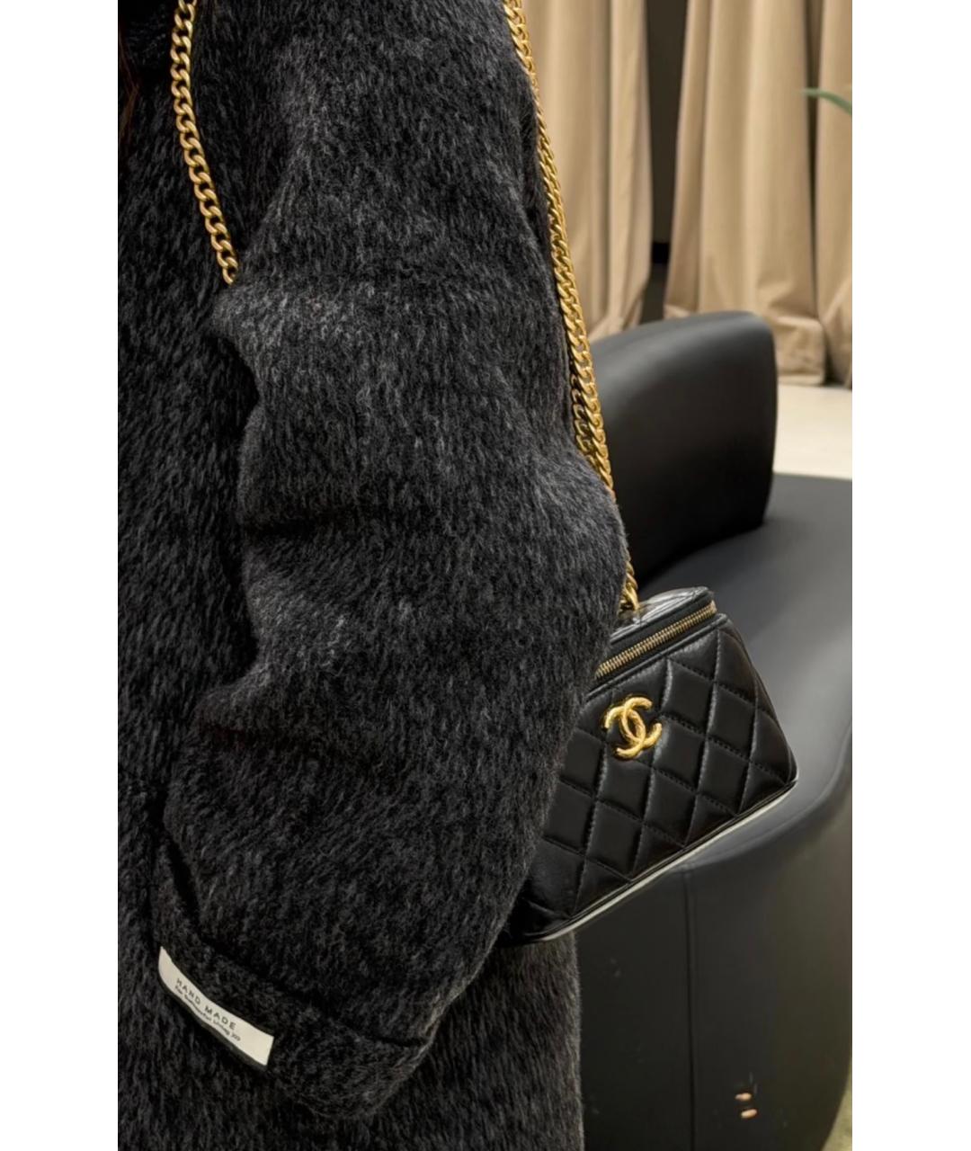 CHANEL Черная кожаная сумка через плечо, фото 8