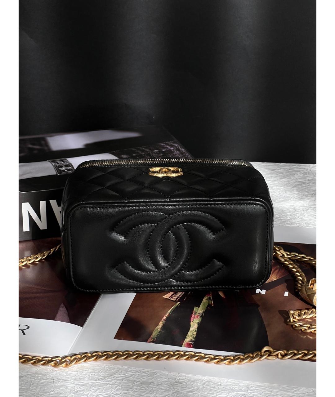 CHANEL Черная кожаная сумка через плечо, фото 5