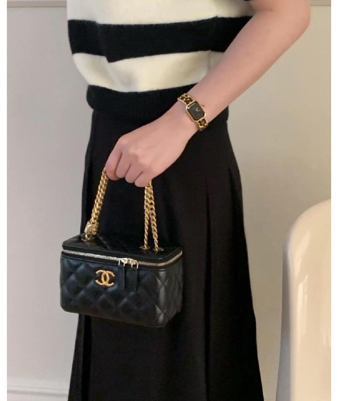 CHANEL Черная кожаная сумка через плечо, фото 7