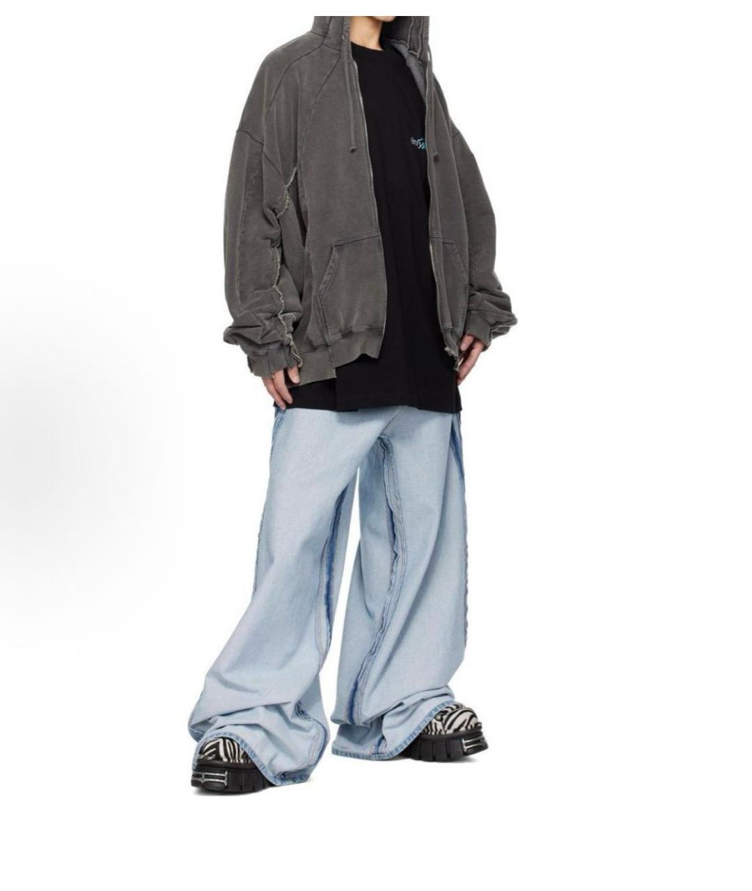 VETEMENTS Черная хлопковая футболка, фото 8