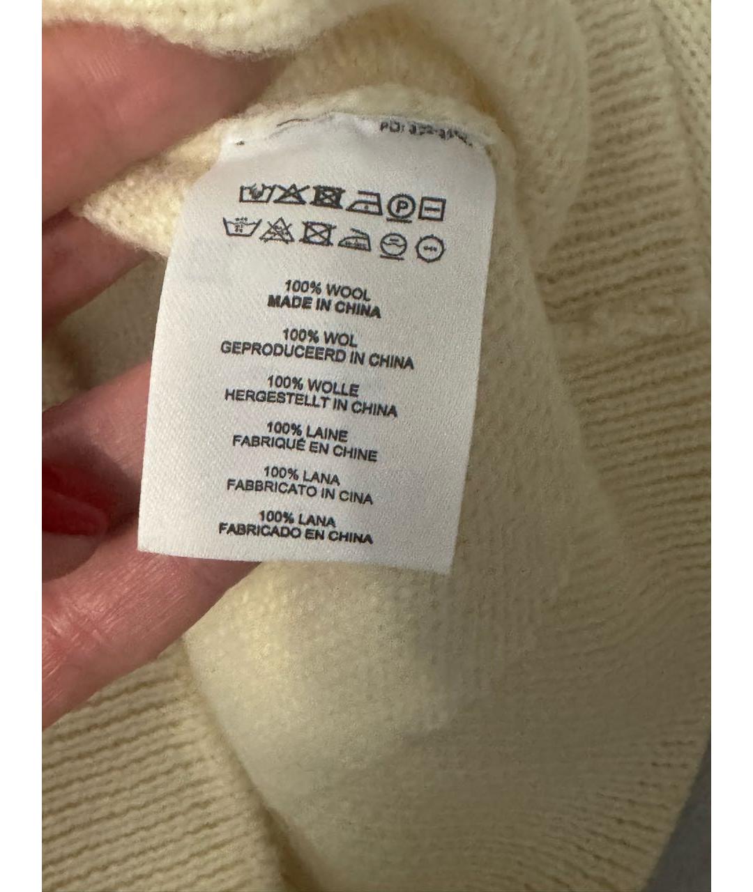 DRIES VAN NOTEN Белый шерстяной джемпер / свитер, фото 3