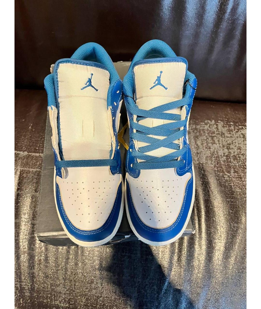 JORDAN Темно-синие кожаные кроссовки, фото 2