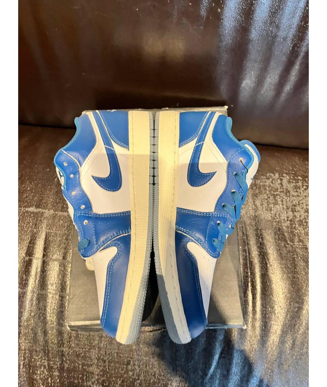 JORDAN Темно-синие кожаные кроссовки, фото 3