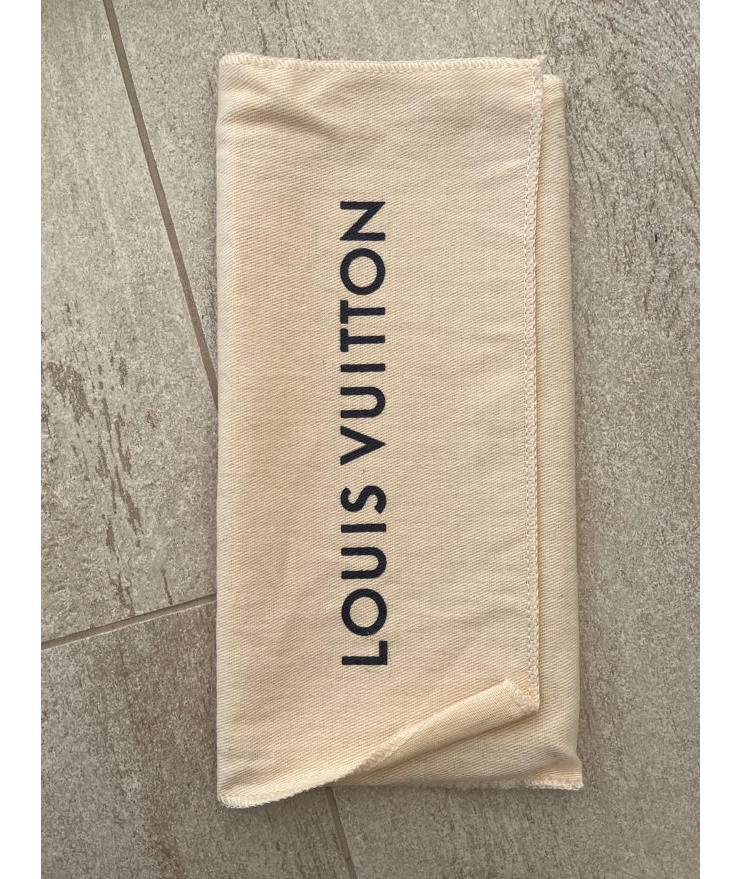 LOUIS VUITTON Черный кожаный кошелек, фото 7