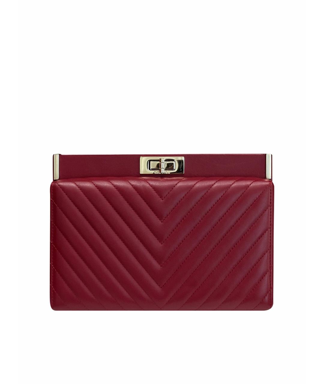 CHANEL Бордовая кожаная сумка через плечо, фото 1