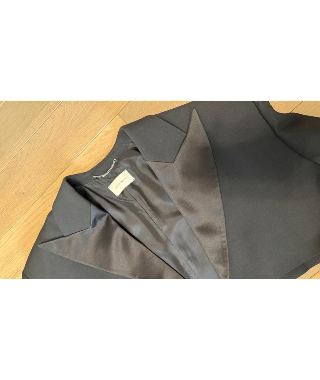 MAGDA BUTRYM Черный шерстяной жакет/пиджак, фото 3