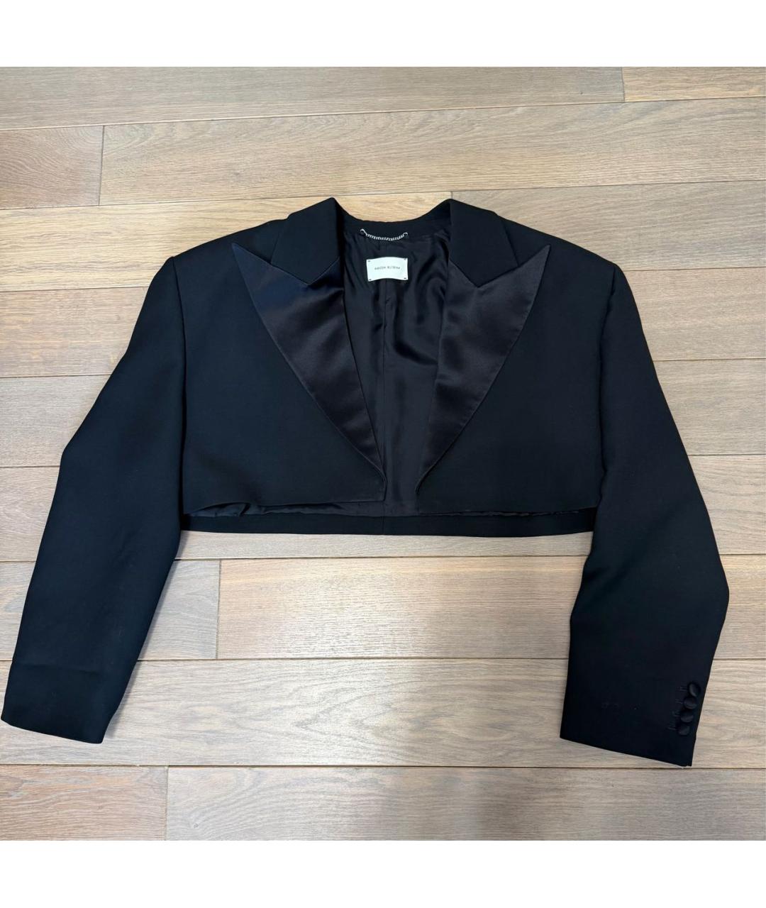 MAGDA BUTRYM Черный шерстяной жакет/пиджак, фото 9