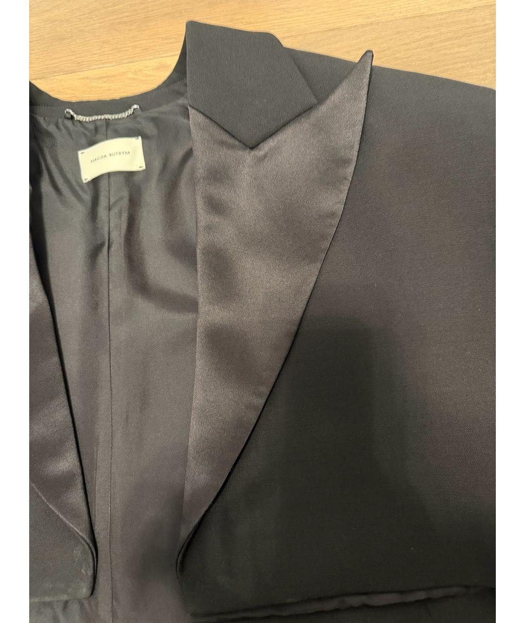 MAGDA BUTRYM Черный шерстяной жакет/пиджак, фото 4