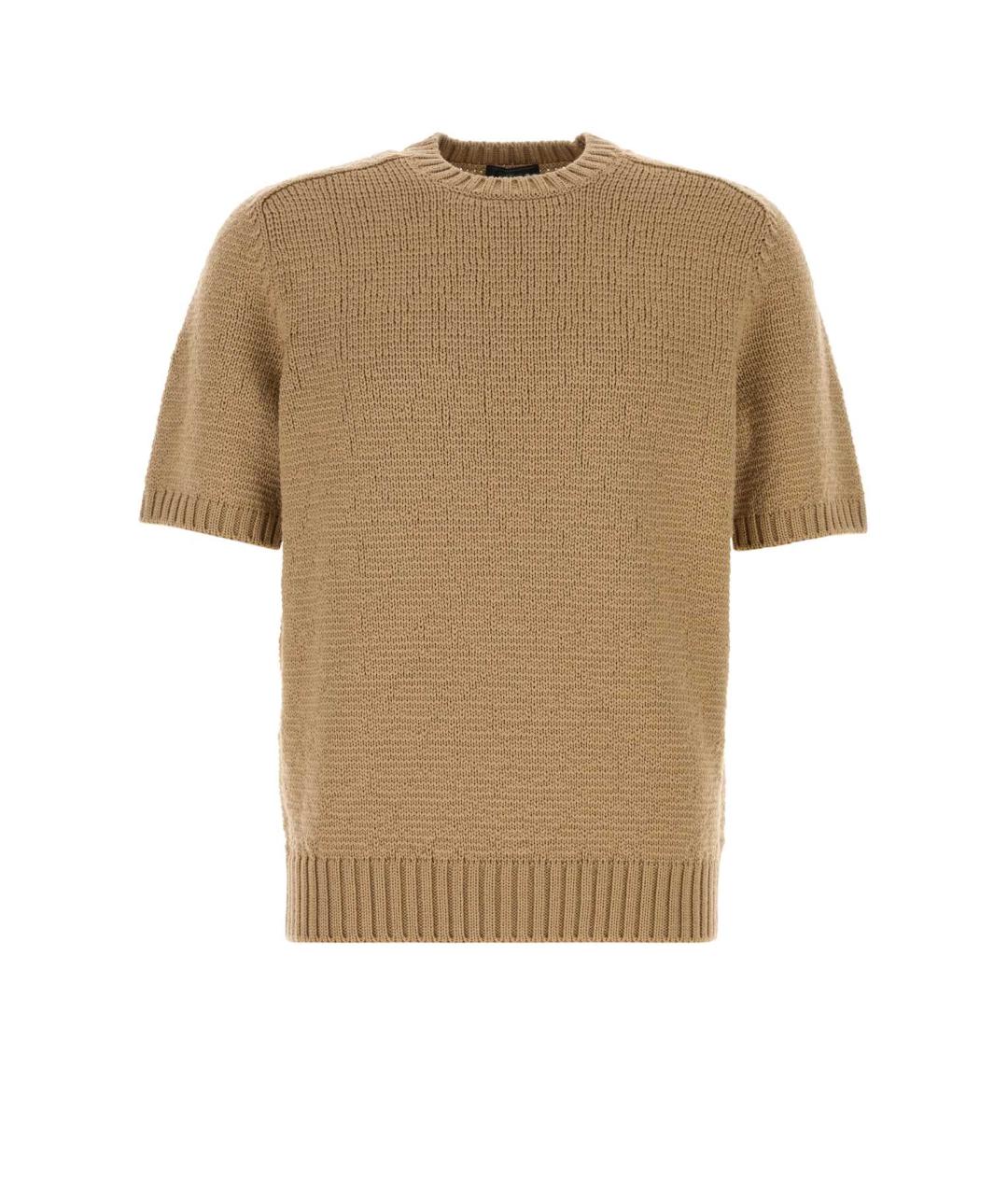 PRADA Бежевый шерстяной джемпер / свитер, фото 1