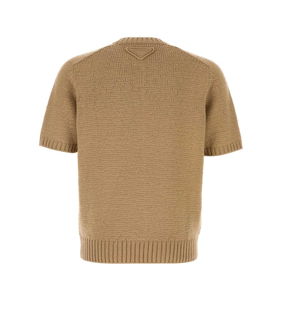 PRADA Бежевый шерстяной джемпер / свитер, фото 2