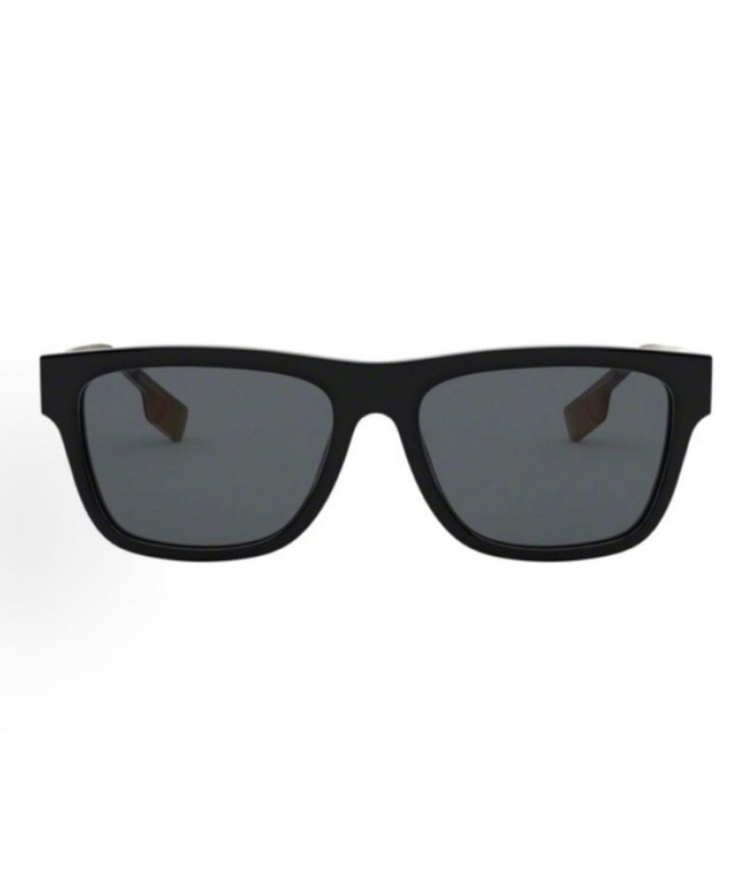 BURBERRY Черные пластиковые солнцезащитные очки, фото 5