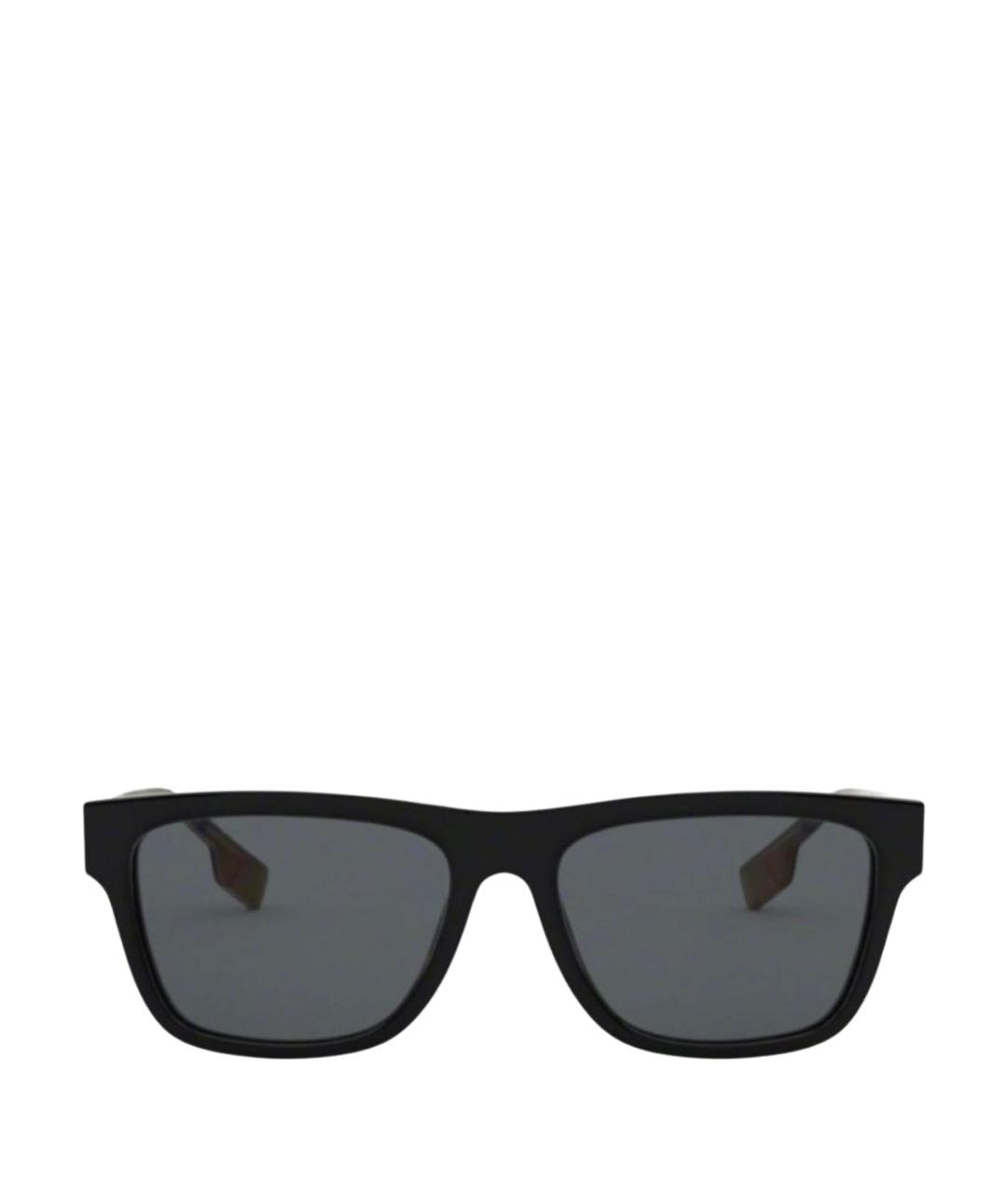 BURBERRY Черные пластиковые солнцезащитные очки, фото 1