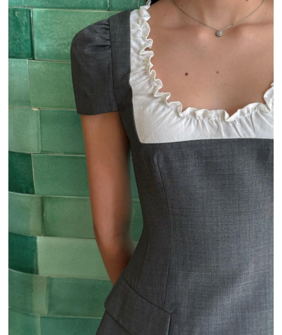 SHUSHU/TONG Серое платье, фото 4